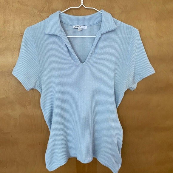 Subdued | V-Neck Collar Knit Top S - Picture 2 of 9